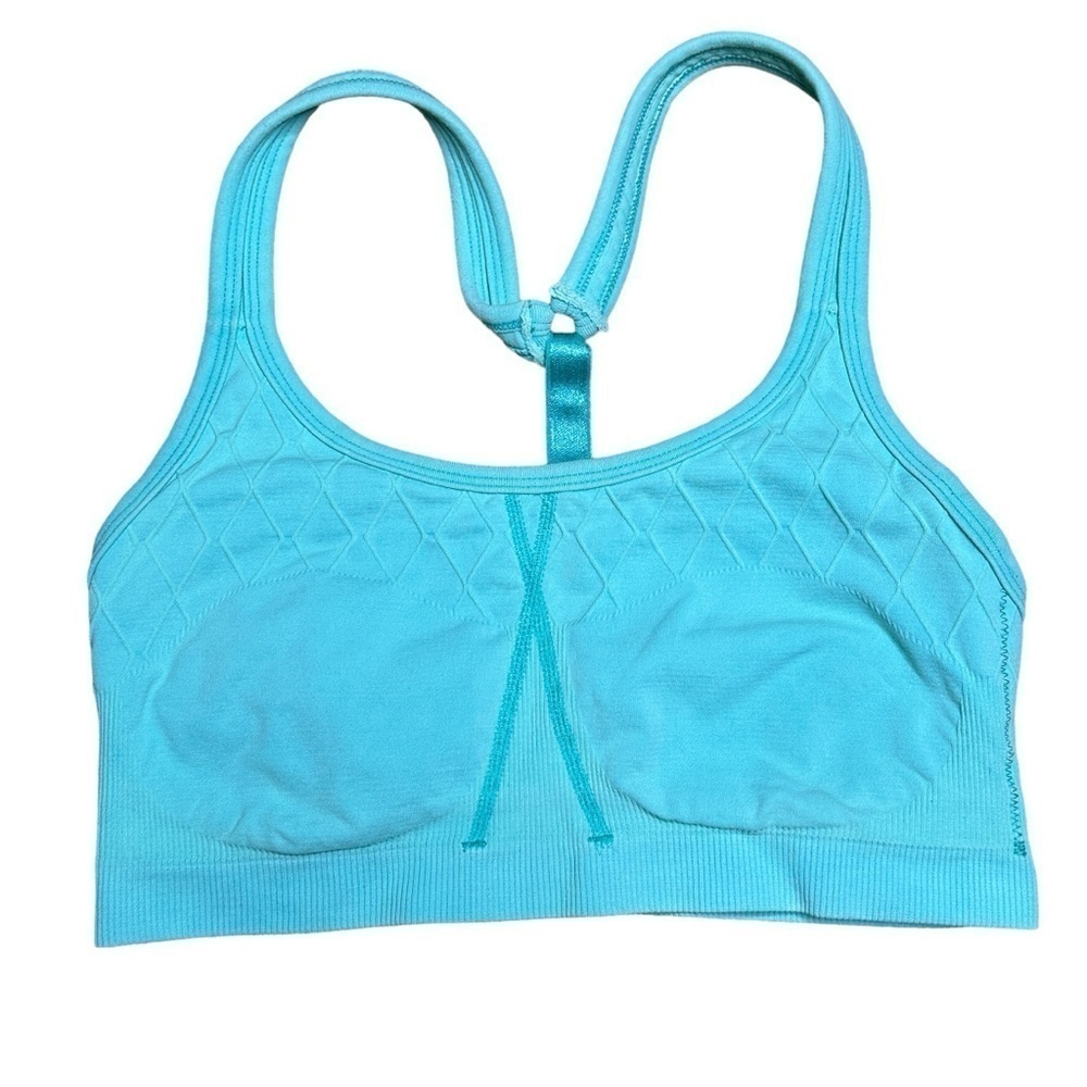 Athleta light blue sports bra medium